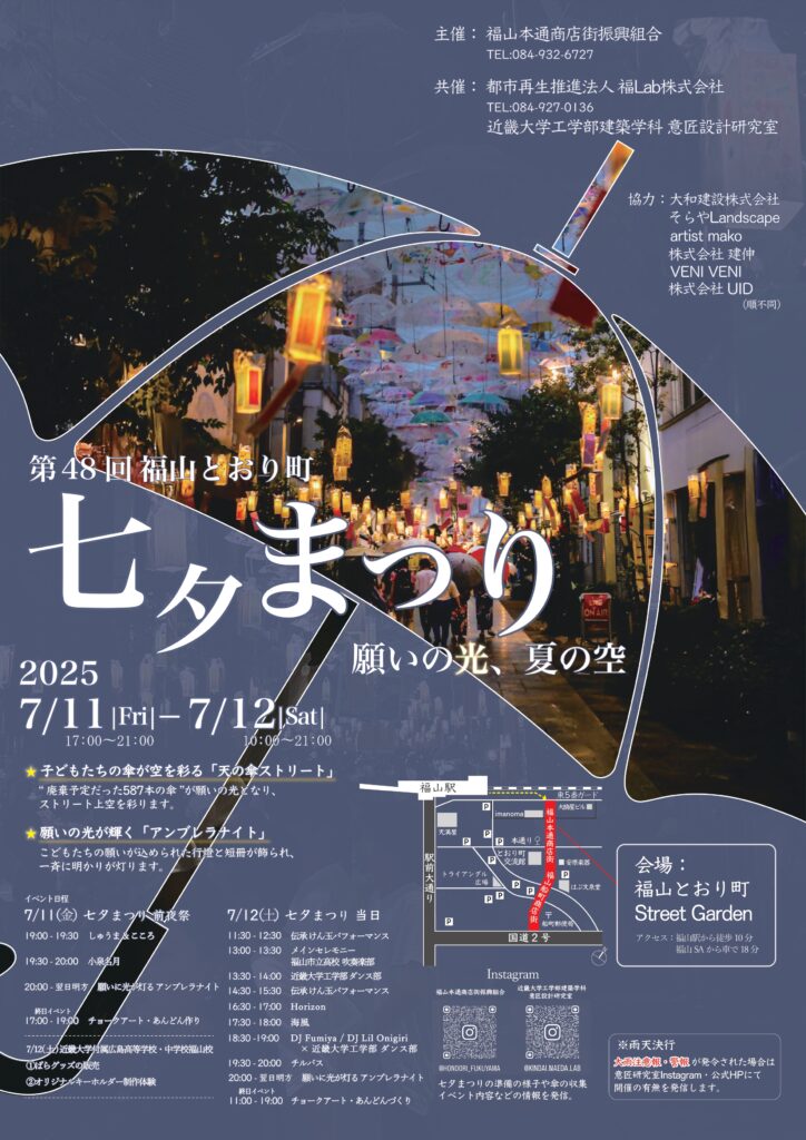 福山とおり町七夕まつり-願いの光、夏の空-